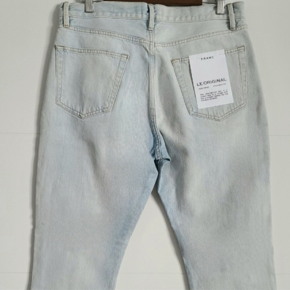 FRAME Le Original Ripped High Waist Crop Jeans, Size 32, NWT - Picture 8 of 16